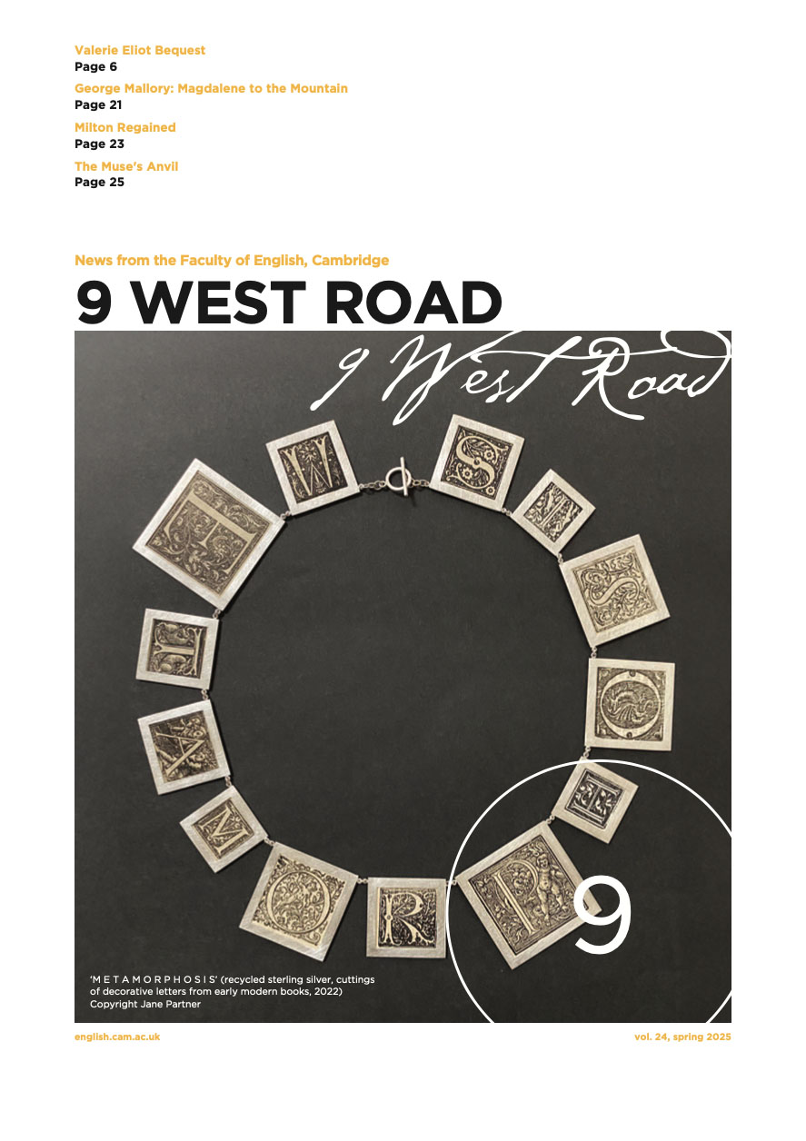9 West Road - a Newsletter of the Faculty of English (cover image)