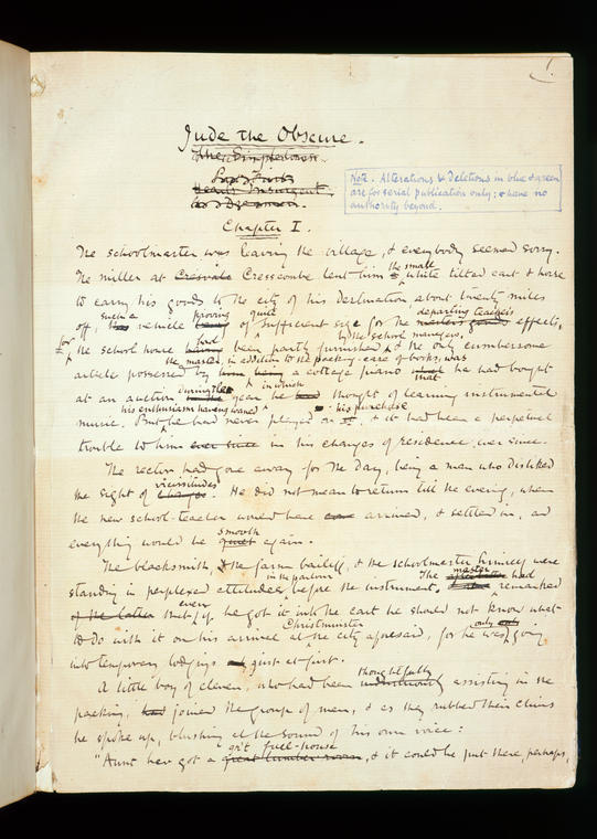 Thomas Hardy, Jude the Obscure. © The Fitzwilliam Museum, Cambridge